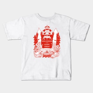 The Royal Kingdom of the Sleepy Forest - Red Kids T-Shirt